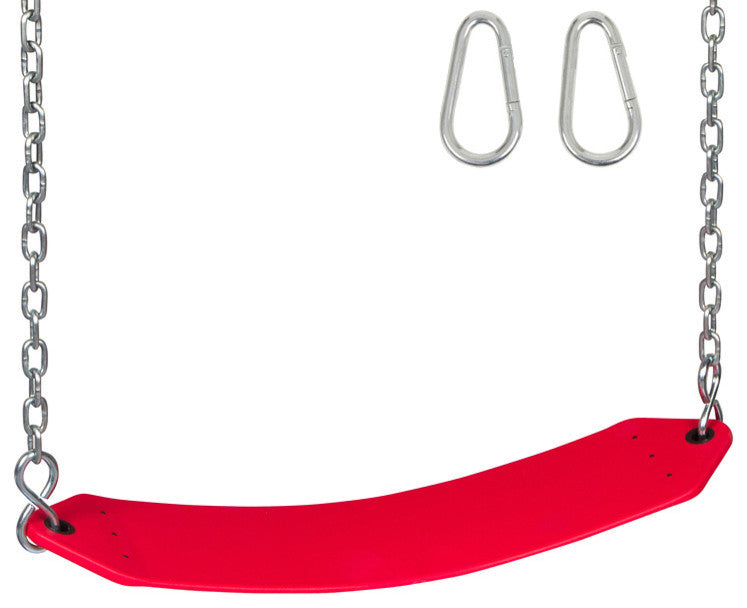 Belt Swing Seat With Chains and Hooks, Red