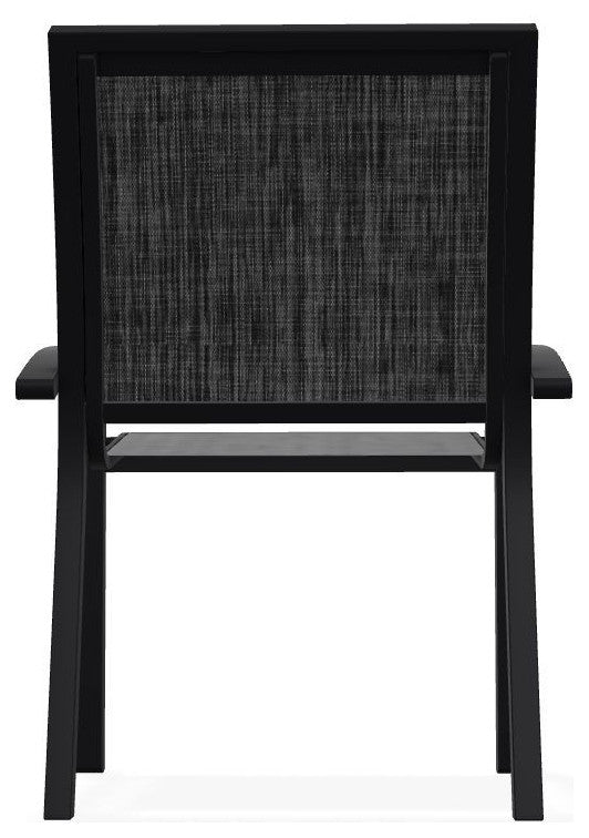 Kendall Sling Stackable Outdoor Dining Chair, Augustine Shadow/Black