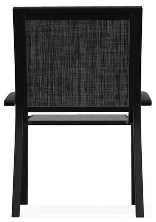 Kendall Sling Stackable Outdoor Dining Chair, Augustine Shadow/Black