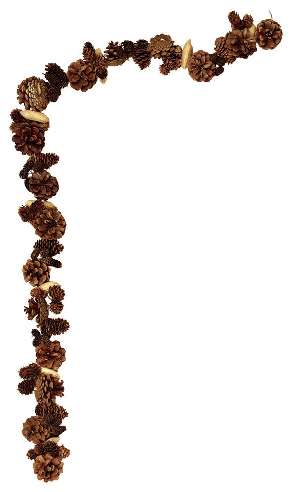 54" Mixed Pine Cone and Seed Pod Garland
