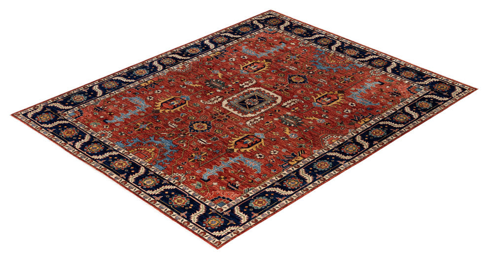Serapi One-of-a-Kind Hand-Knotted Area Rug Red, 8'1" x 10'1"