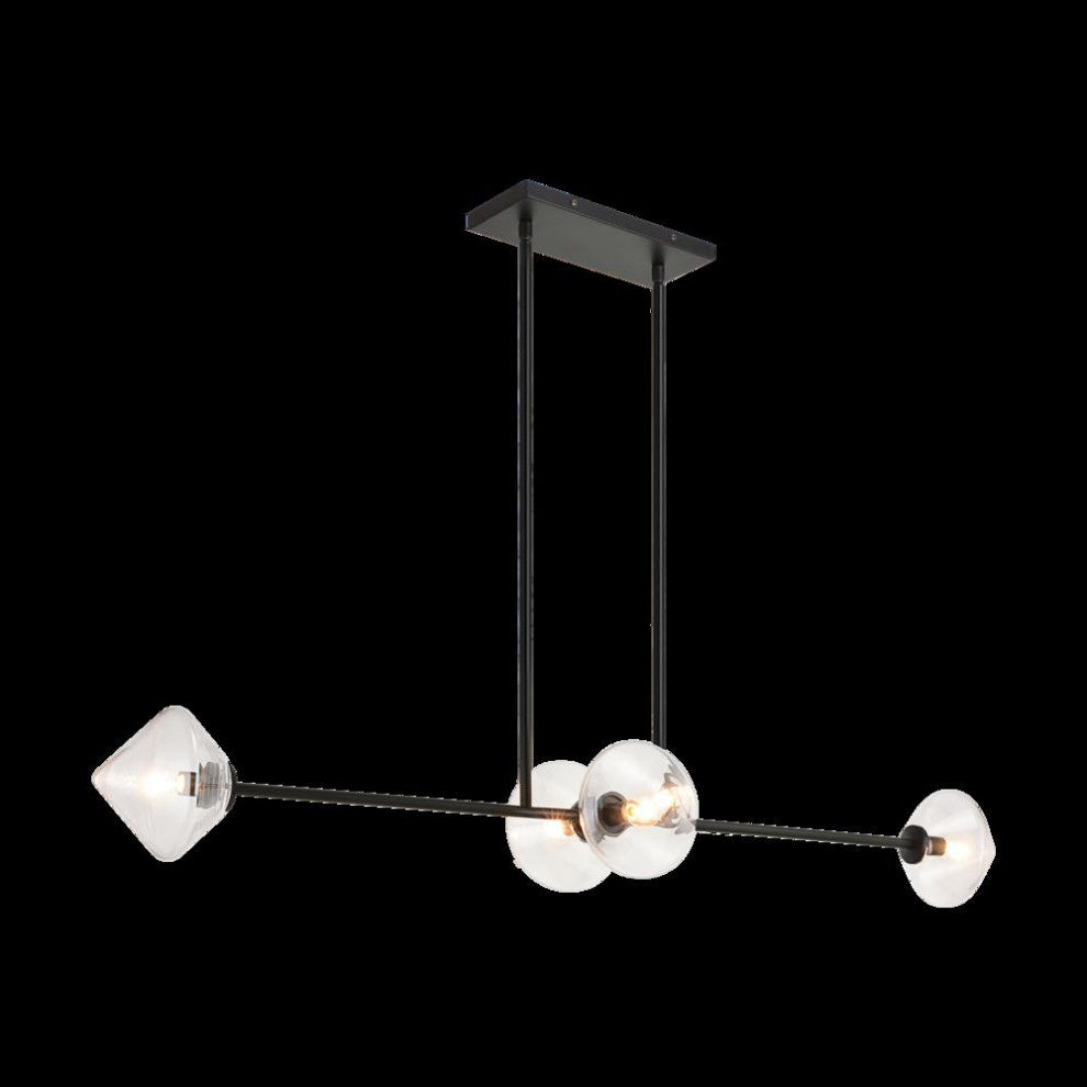 Matteo Lighting C81744BKCL Pendant, Black Finish