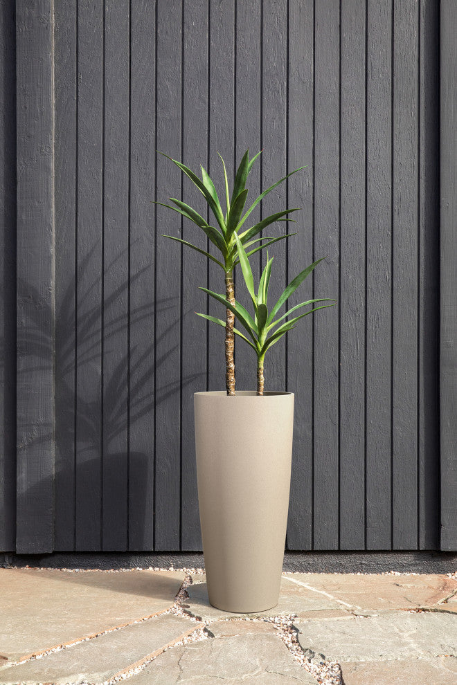 Veradek Pure Series Selena 28" Planter, Sand, 28 in. - Two Pack