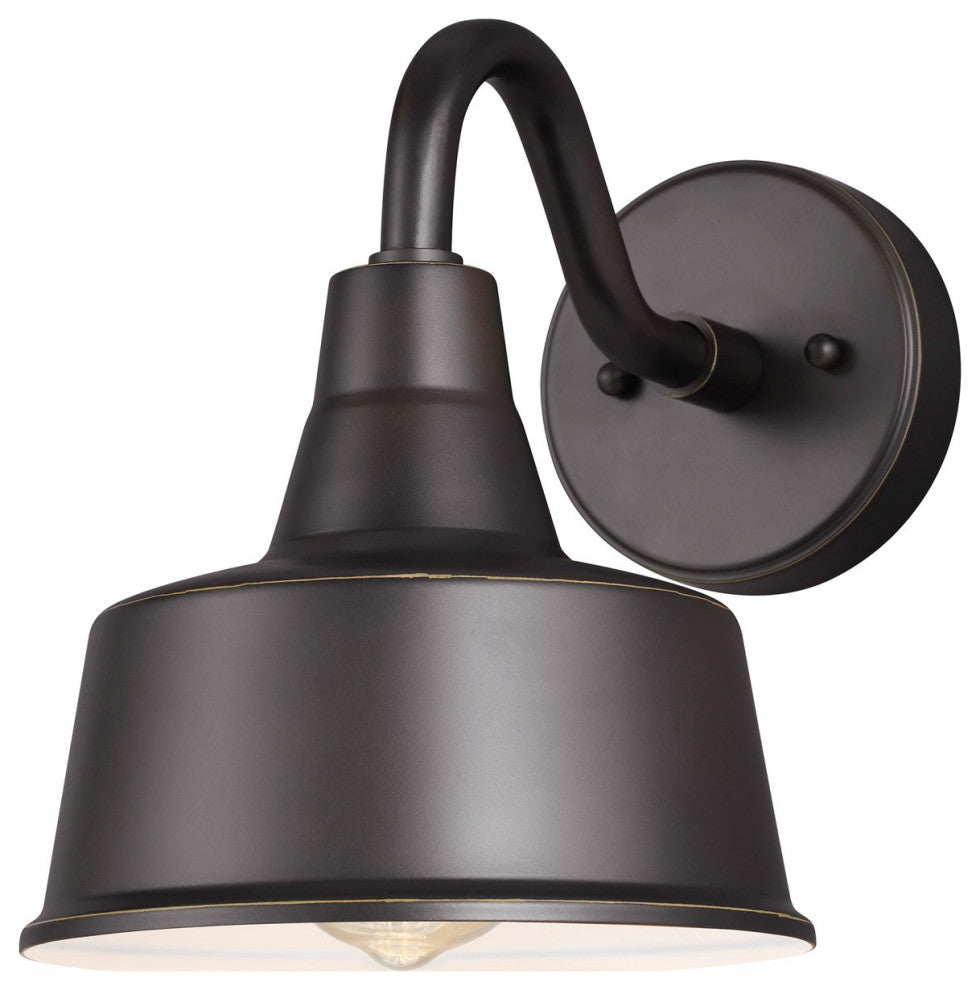 Sea Gull Small 1LT Outdoor Wall Light 8537401-71/T, Antique Bronze