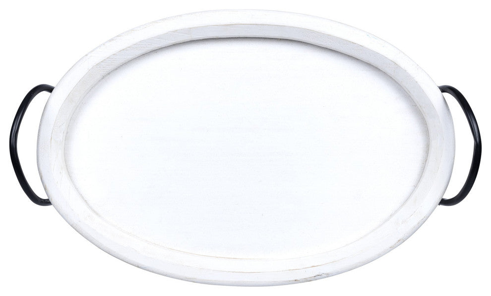 Farmhouse Style Round Decorative Tray