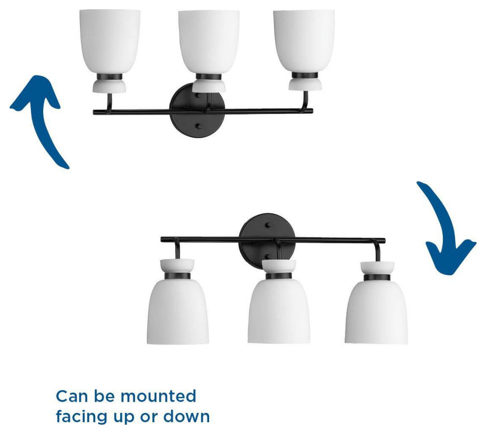 Lexie Collection Contemporary Vanity Light, Matte Black
