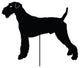 Airedale Terrier Garden Art, Black, Plant Stake