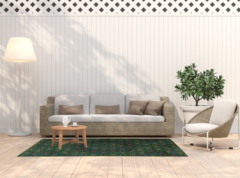 Layered Sun Tile Indoor/Outdoor Rug