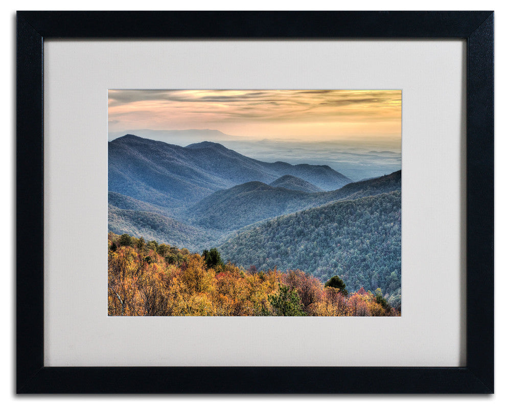 'Shenandoah Autumn' Matted Framed Canvas Art by Pierre Leclerc