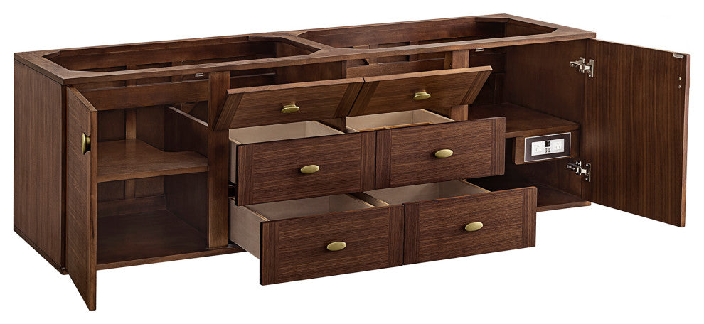 Amberly 30" Single Vanity, Mid-Century Walnut, 72", No Top