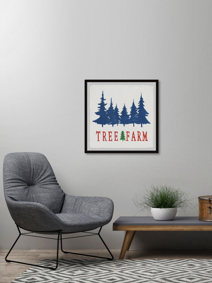 "Christmas Tree Farm" Framed Painting Print, 32x32