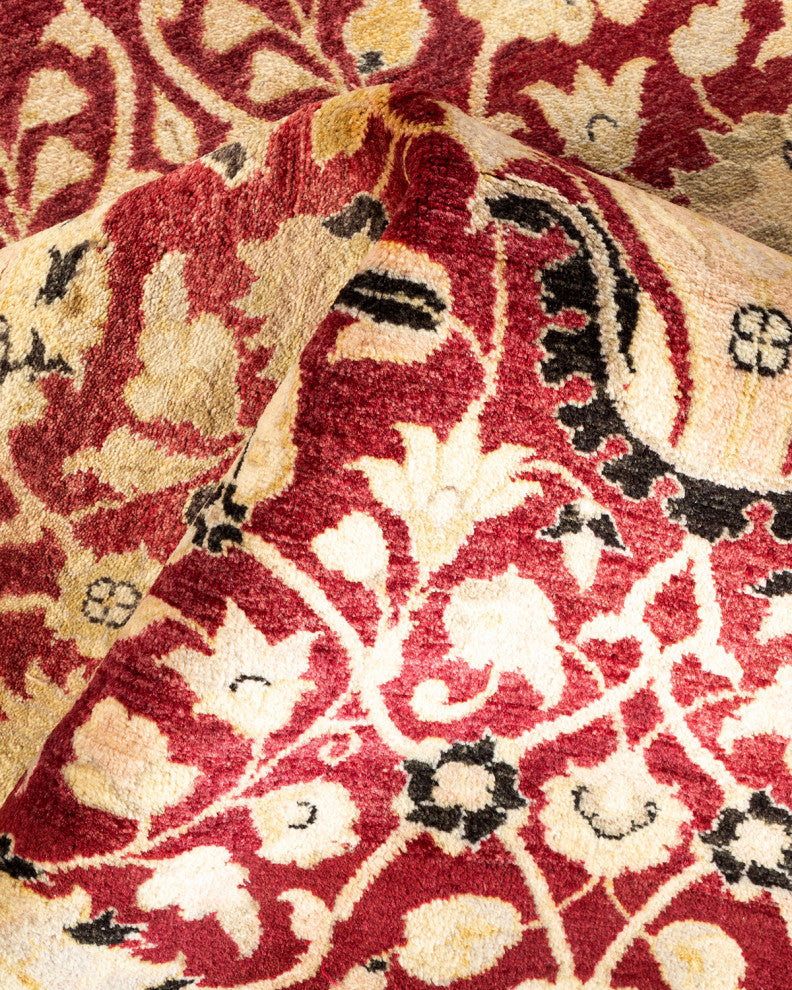 Hopang One-of-a-Kind Hand-Knotted Area Rug Orange, 4'2"x6'1"