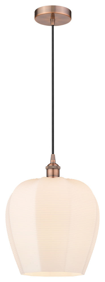 Innovations 616-1P-AC-G461-12-LED 1-Light Mini Pendant, Antique Copper