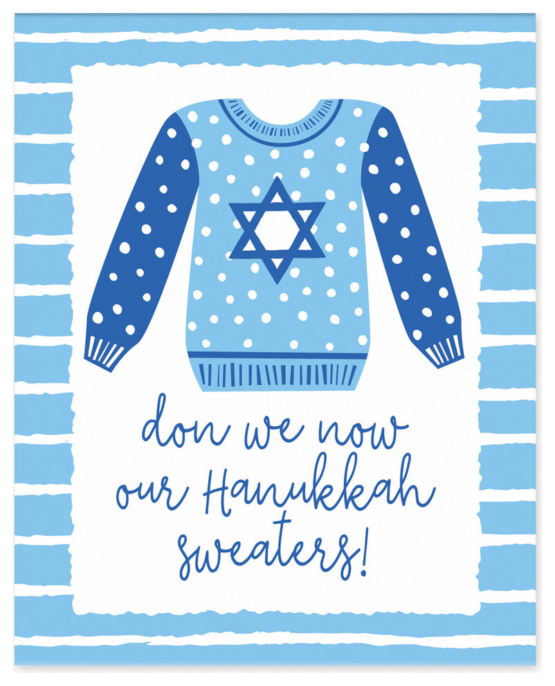 Hanukkah Sweater 8"x10" Easelback Canvas