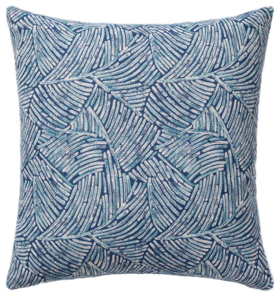 Linum Home Textiles Swish Decorative Pillow Cover, Aqua Blue, Square