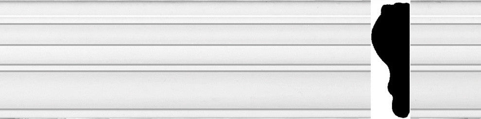 Chair Rail White Urethane Molding  97" L  |
