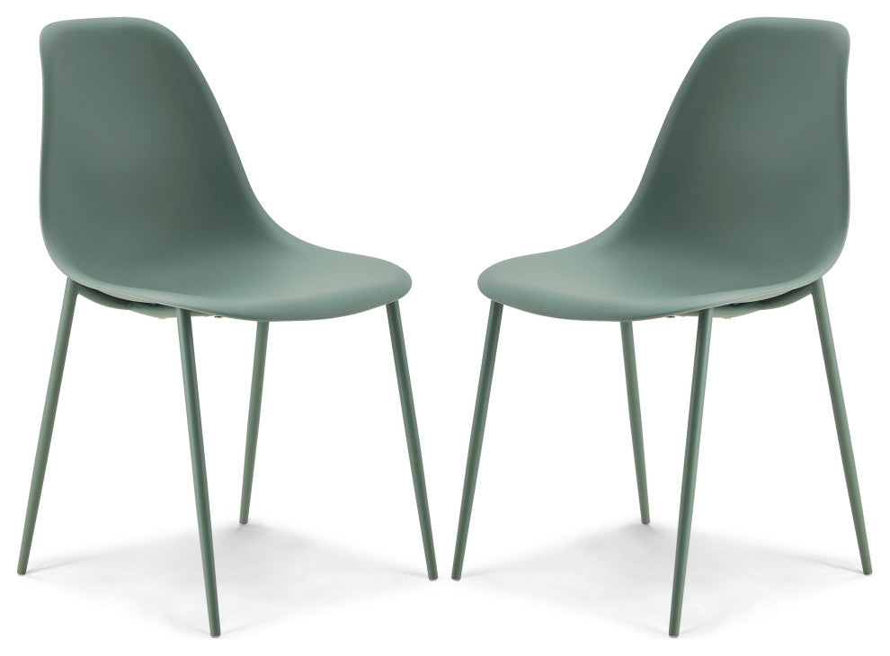 Poly and Bark Isla Chair, Pistachio Green, Set of 2