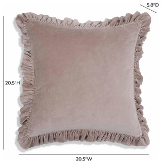 Alessia Distressed Pink Velvet Pillow