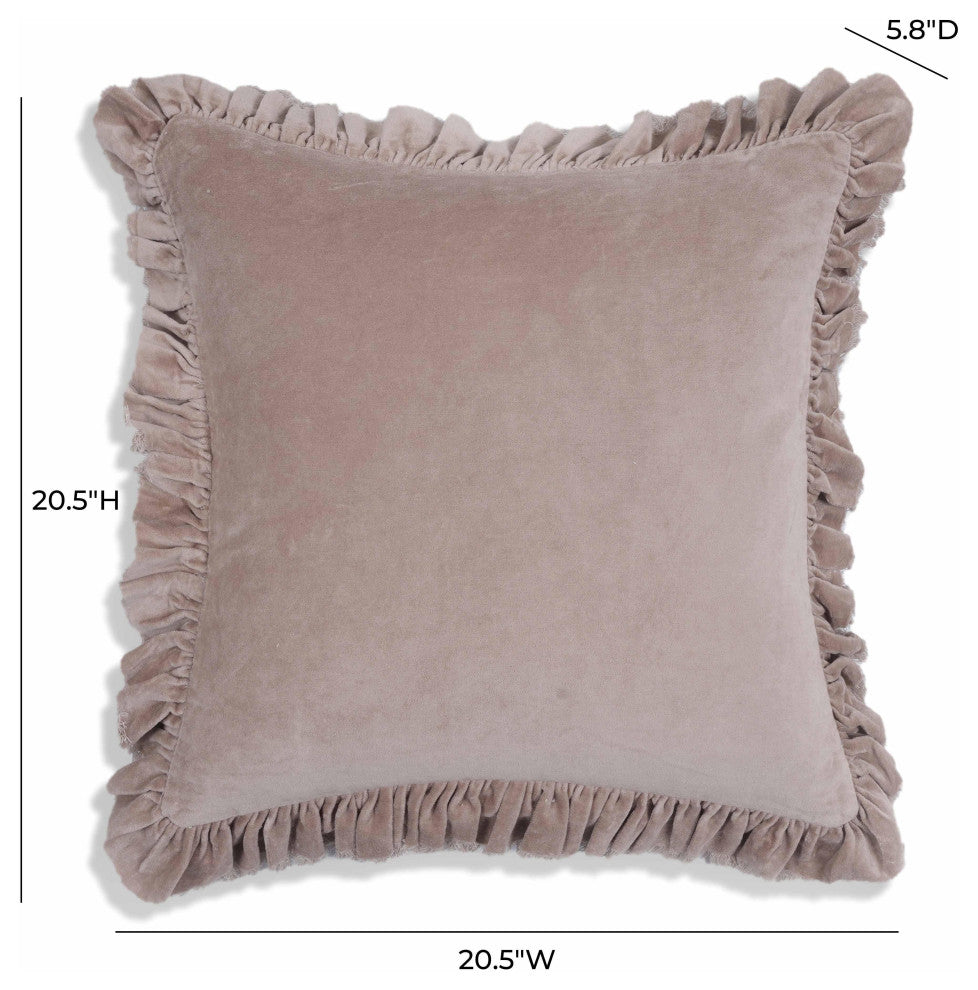 Alessia Distressed Pink Velvet Pillow