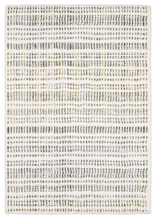 Greer Modern Dashed Lines Ivory/ Multi Area Rug, 6'7" X 9'6"