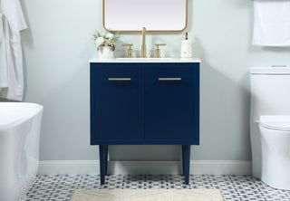 Home Living 19" Midcentury Modern Blue-Light Bathroom Vanity