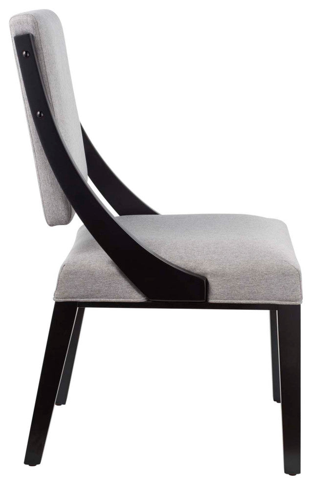 Cambridge Upholstered Fabric Dining Chairs, Set of 2, Light Gray