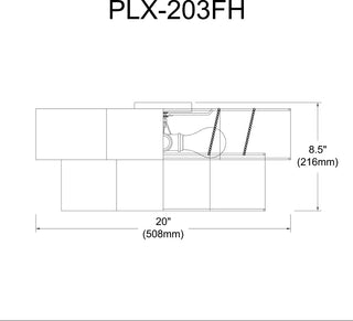 White Contemporary Flush Mount With Matte Black Metal