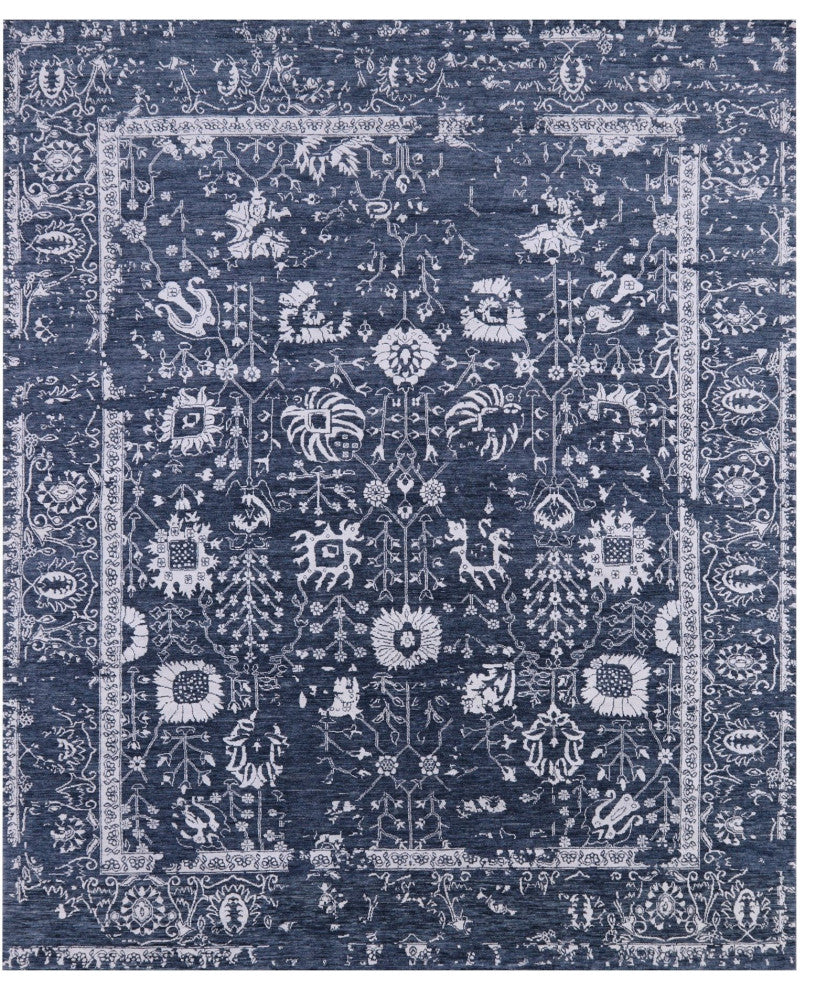 Handmade Persian Wool and Silk Rug 8' 0" X 9' 8" Q6273