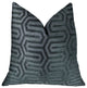 Lombard Street Gray Handmade Luxury Pillow, 24"x24"