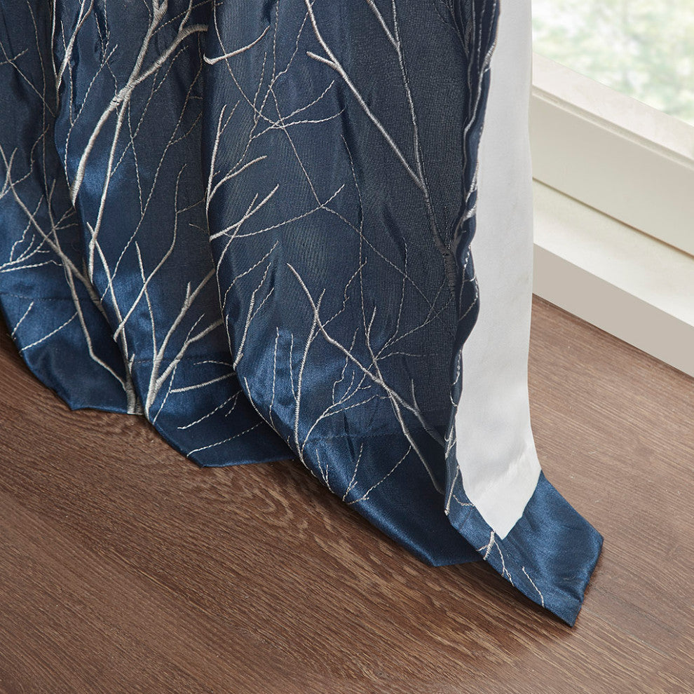 Madison Park Andora Embroidered Faux Silk Window Panel