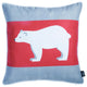 18"X18" Christmas Bear Printed Decorative Throw Pillow Cover