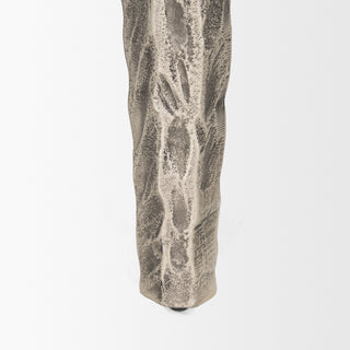 Randy Textured Silver Nickel Cast Aluminum Metal Accent Table