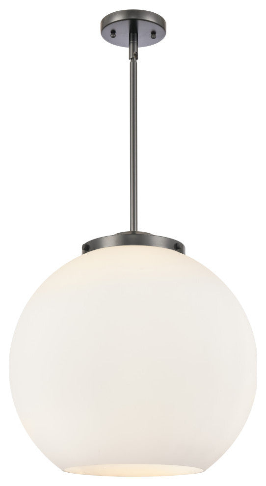 Athens Pendant, Matte Black, Matte White, Matte White