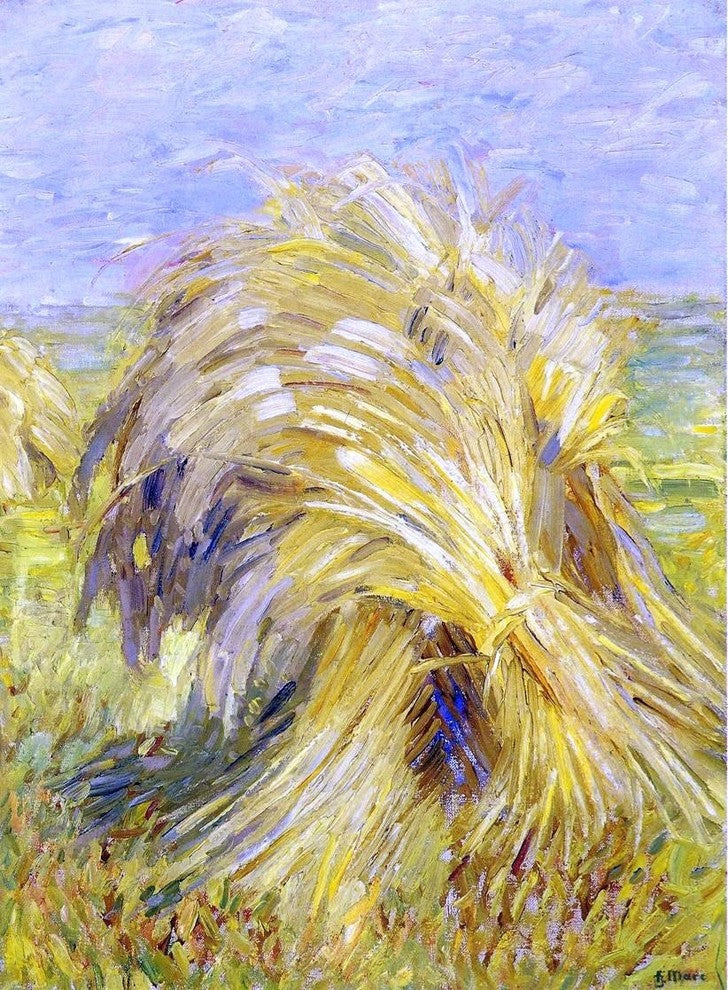Franz Marc Sheaf of Grain, Gallery Wrapped Canvas Print, 21"x28"
