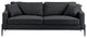 81 Inch Polyester Modern Loveseat Sofa with Two Pillows, Grey