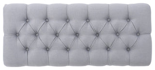 GDF Studio Reddington Tufted Fabric Ottoman Bench, Light Gray