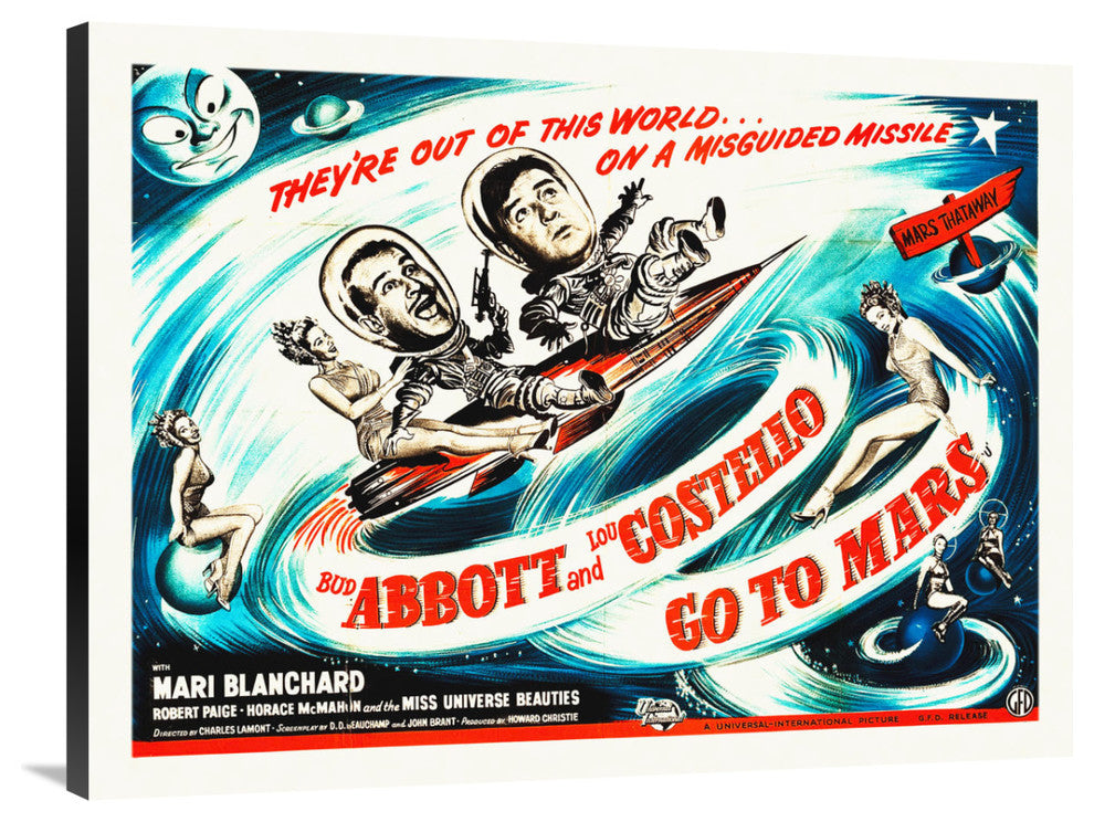 "Abbott & Costello - Go To Mars" Canvas by Hollywood Photo Archive, 40x30"