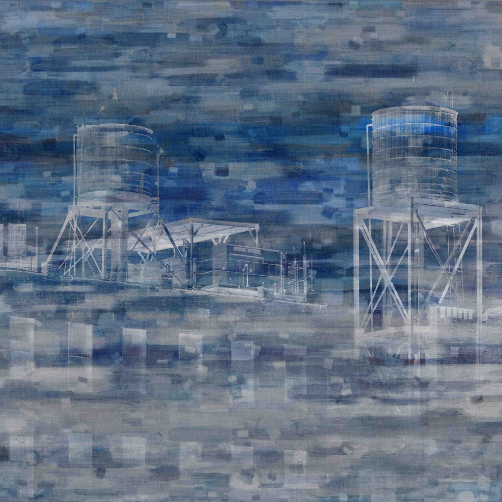 "Industrial NYC" Print on Canvas, 40"x40"