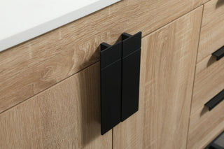 Home Living 22" Modern Mango Wood-Light Bathroom Vanity