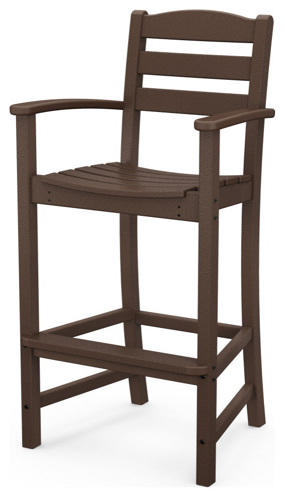 Polywood La Casa Cafe Bar Arm Chair, Mahogany