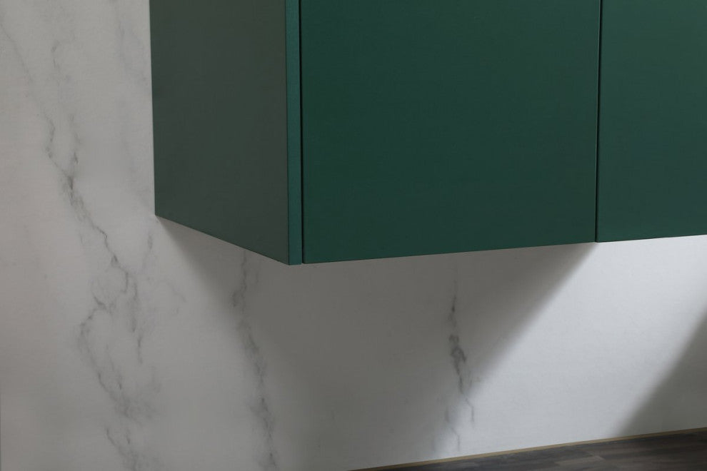 Phoebe Single Bathroom Vanity, Green, 30", Without Backsplash
