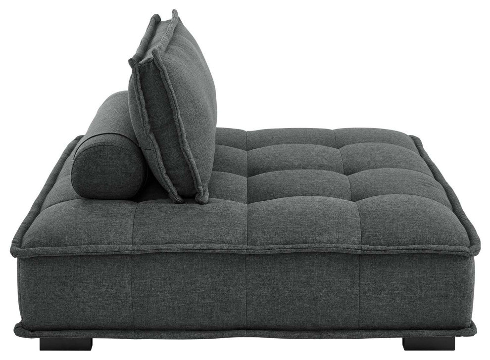 Saunter Tufted Fabric Fabric 5-Piece Sectional Sofa Gray -5210