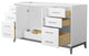 Amici 60" White Single Vanity, No Top, No Sink, Brushed Nickel Trim
