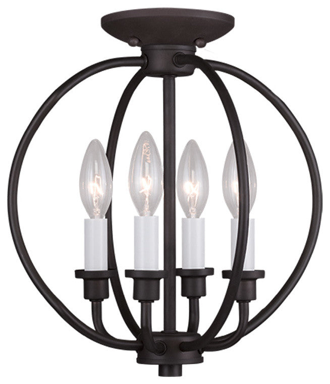 Milania Convertible Chain-Hang and Ceiling Mount, Bronze