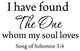 I Have Found "The One" Whom My Soul Loves Wall Decal Bible Wall Art