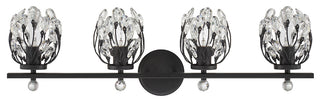 Moreno 4-Light Bathroom Vanity Light, Matte Black, Matte Black