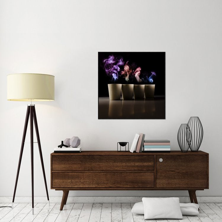"Demons" Framed Canvas Giclee by Marc Huybrighs, 37x37"