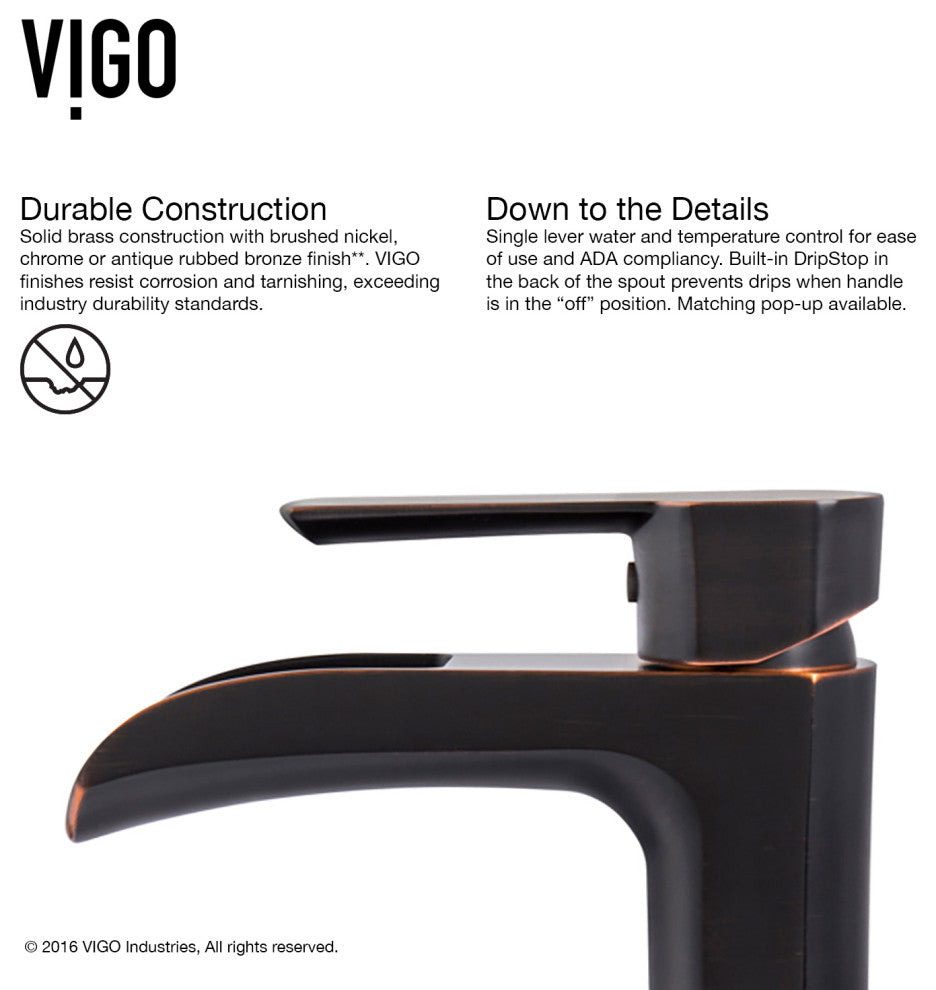 Donatello 18"L x 13"W Glass Vessel Sink and Niko 11"H Faucet Set