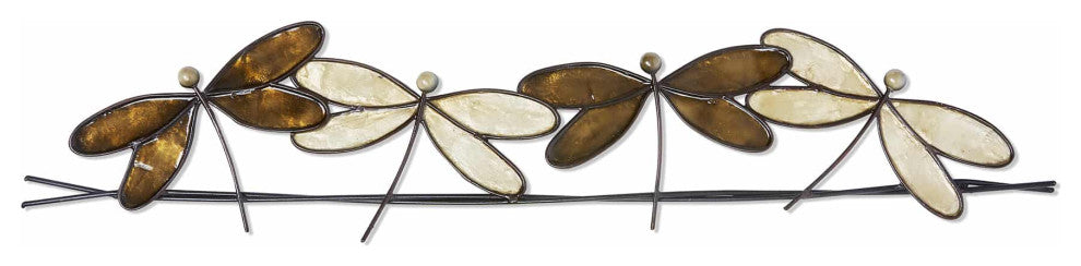 Dragonflies On A Wire Brown