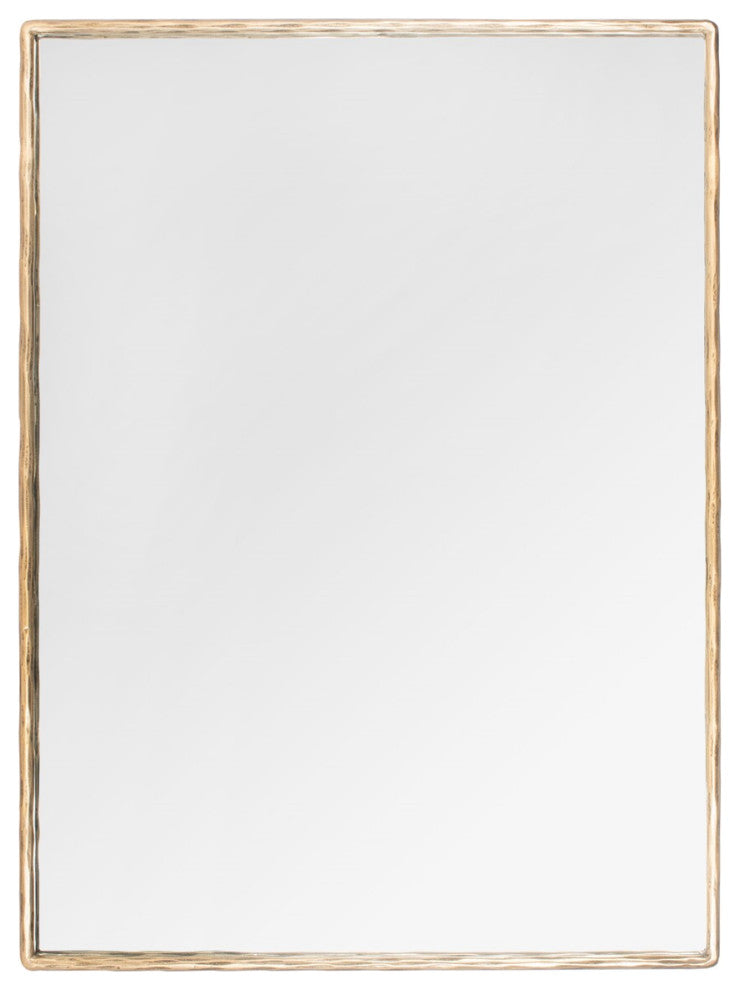 Safavieh Couture Trish Large Rectangle Metal Mirror Brass